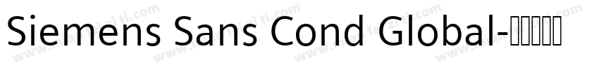 Siemens Sans Cond Global字体转换